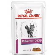 Royal Canin Renal влажный диетический корм для кошек при хронической почечной недостаточности с курицей, 85 г